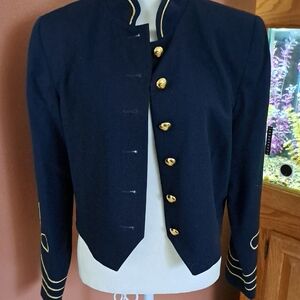 Doncaster Dark Blue Women's Blazer with Gold Buttons